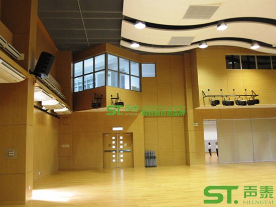 武漢體育館防火槽木吸音板裝修、施工(圖3)