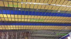 清遠(yuǎn)學(xué)?；@球館吊頂空間吸聲體案例