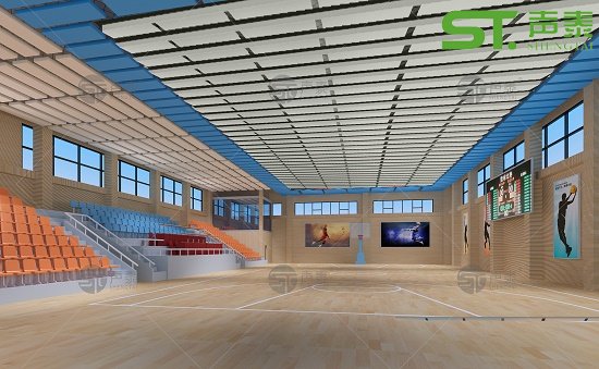 體育館垂直懸吊空間吸聲體的厚度(圖2) 體育館垂直懸吊空間吸聲體的厚度(圖2)